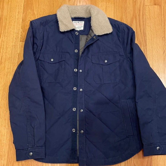 Lucky Brand Other - Lucky brand like new navy quilted Sherpa collar jacket size large